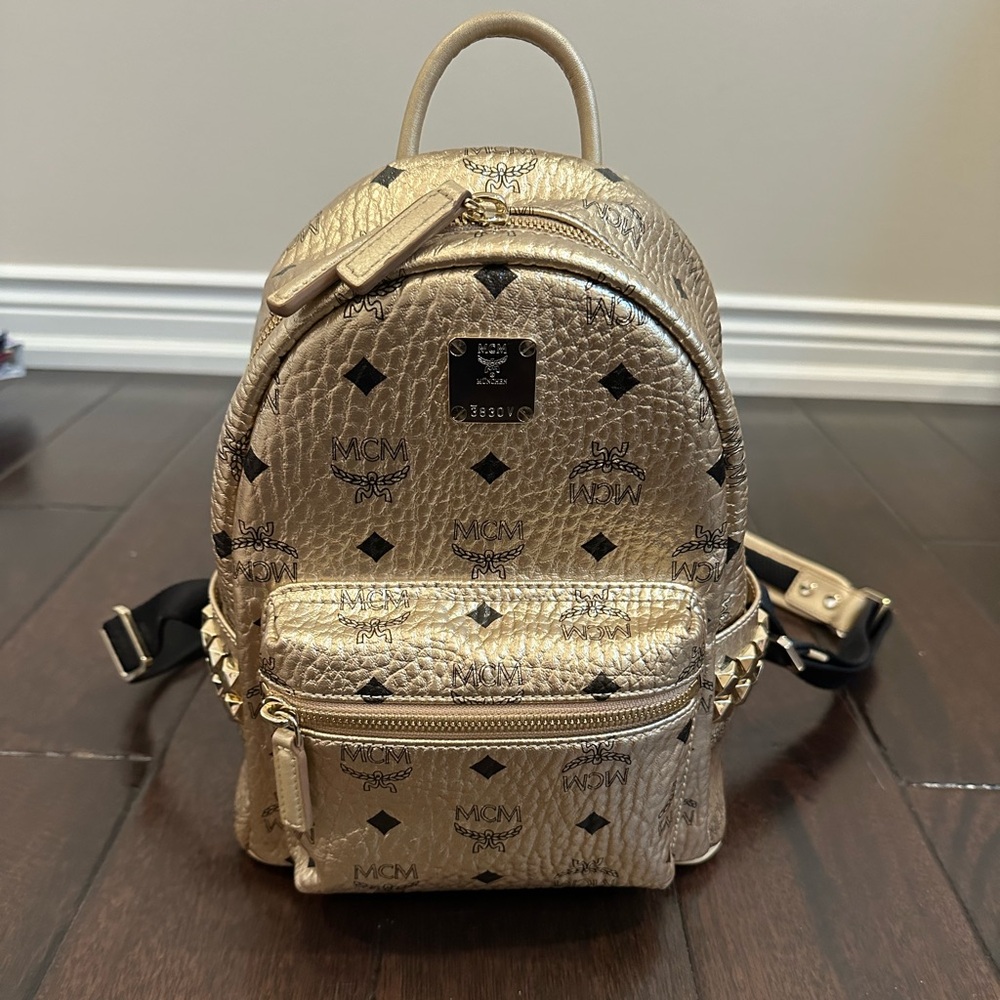 MCM Metallic Gold Backpack
